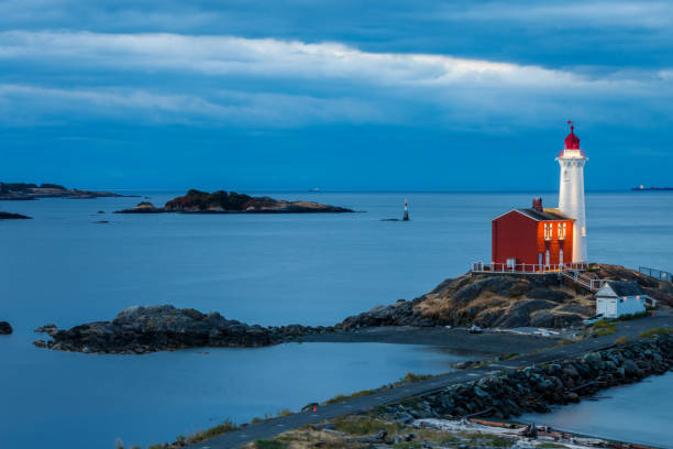 Fisgard Lighthouse in Victoria BC stock photo