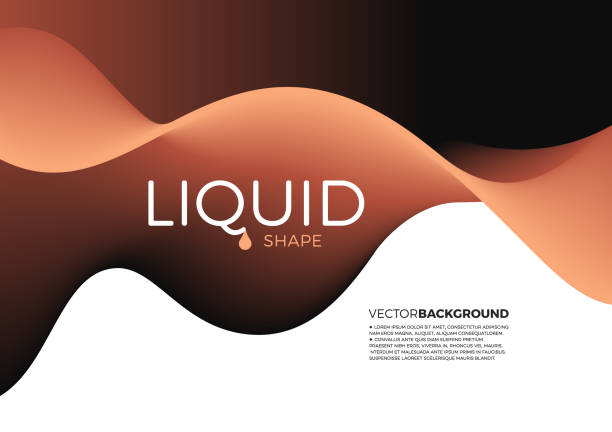 液体形状の抽象的な背景 - abstract backgrounds brown flowing点のイラスト素材／クリップアート素材／マンガ素材／アイコン素材