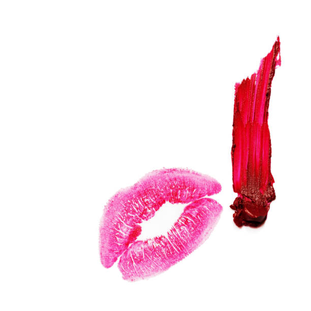 istock Lipstick kiss and smear isolated on a white background 1053601186