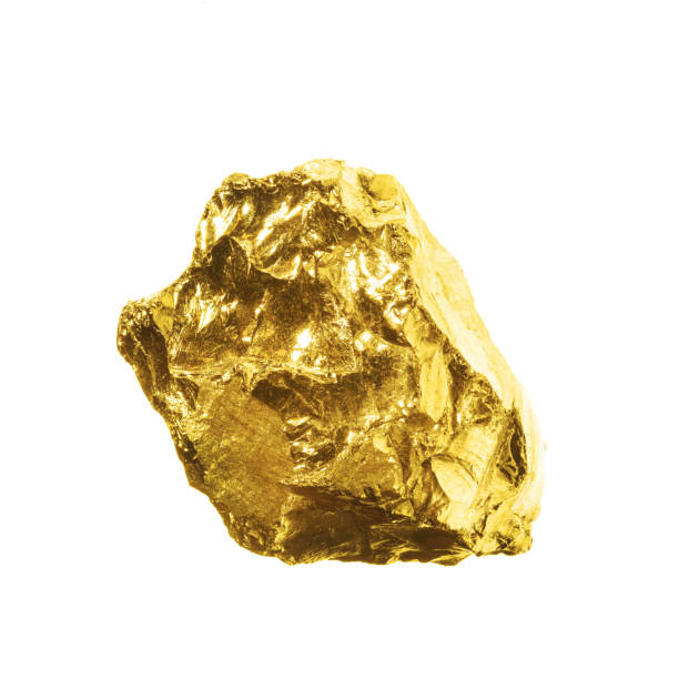 istock A gold nugged isolated on white background 1053601314