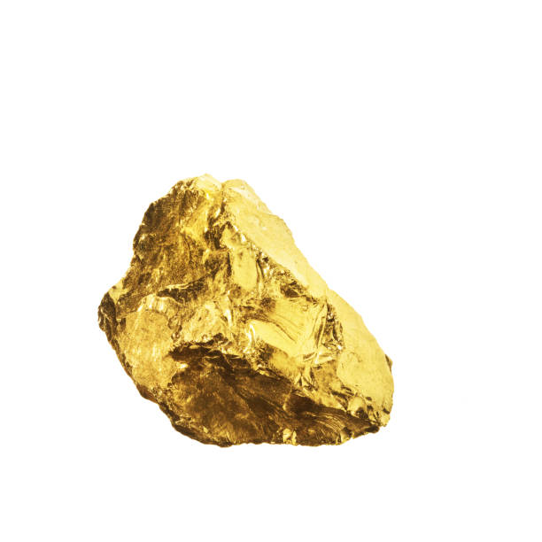 istock A gold nugged isolated on white background 1053601340