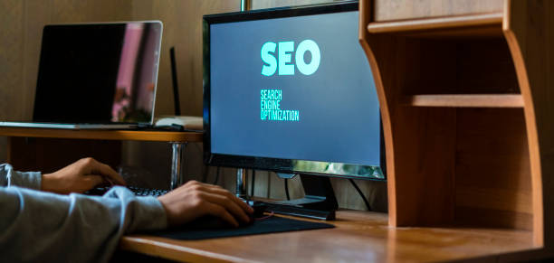 istock search engine optimization text on computer monitor, person at the workplace concept f 1053603846