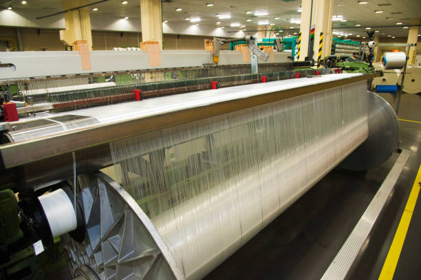 istock Industrial fabric production line 1053616966