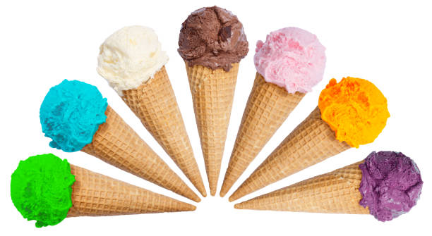 istock Ice cream scoop sundae cone icecream summer isolated on white 1053635210