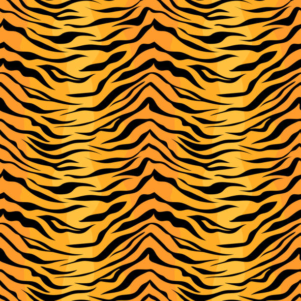 Seamless Tiger Stripe Pattern Vector Animal Skin Background Print Stock Illustration - Download Image Now - iStock Seamless Tiger Stripe Pattern Vector Animal Skin Background Print Stock Illustration - Download Image Now - iStock