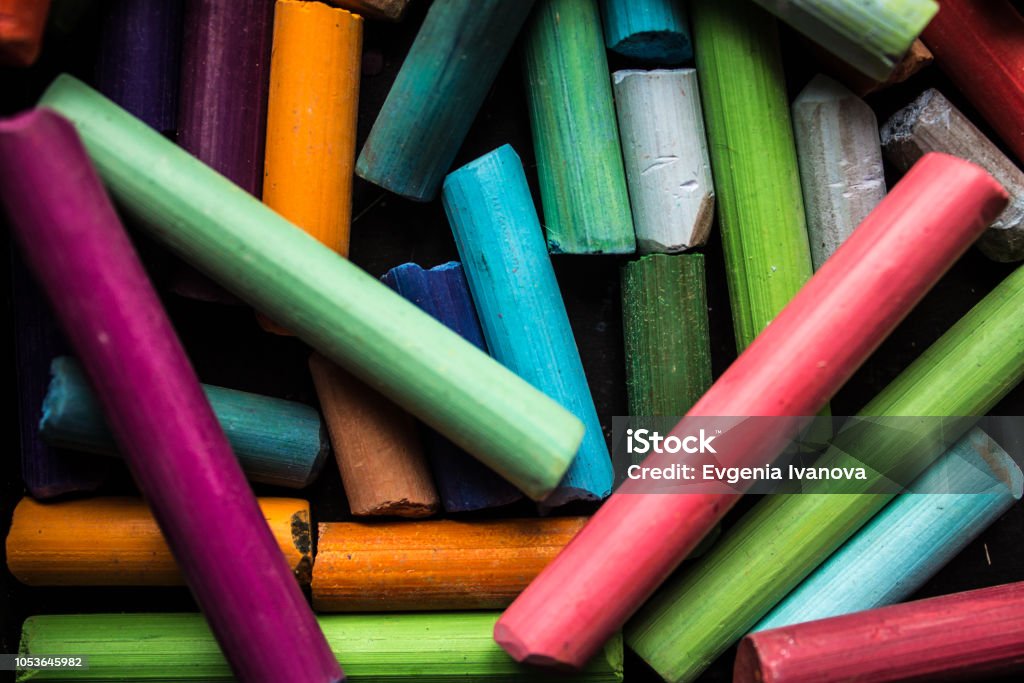 Art Supplies Creative Chaos Pastel Of All Colors Cool Background Stock  Photo - Download Image Now - iStock