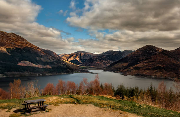 istock View of Ratagan Pass with picnic table 1053657416