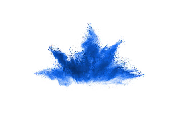 istock abstract blue powder splatted background,Freeze motion of color powder exploding/throwing color powder,color glitter texture on black background. 1053668698