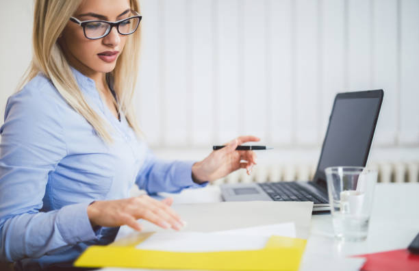 istock Businesswoman in the office 1053692804