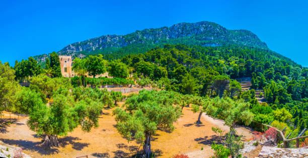 Gardens at Monestir de Miramar at Mallorca, Spain