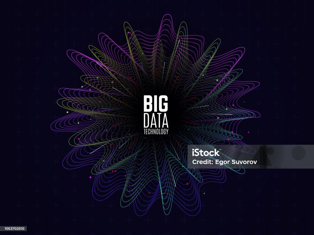 Big data concept. Futuristic design. Data visualization. Graphic abstract background. Color waves and elements on technology backdrop. Vector illustration Big data concept. Futuristic design. Data visualization. Graphic abstract background. Color waves and elements on technology backdrop. Vector illustration. Abstract stock vector