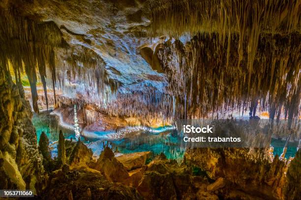 Coves Del Drac Mallorca Stock Photo - Download Image Now - Cave, Majorca, Bay of Water