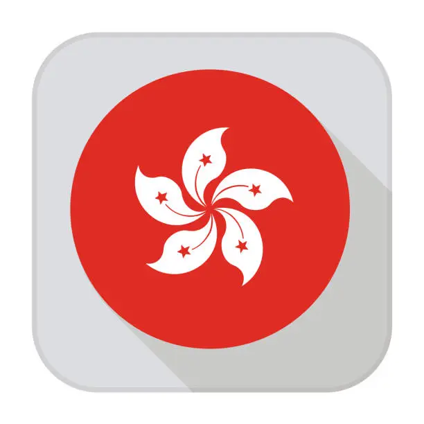 Vector illustration of Hong Kong Flag App