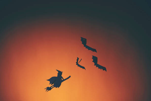 istock Halloween paper art, background in Halloween concept 1053714126