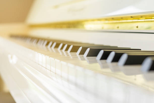 istock Side view of piano keys. 1053718170