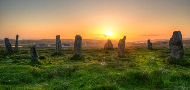 istock Sunset over the Callanish 2, circle of standing stone 1053731002