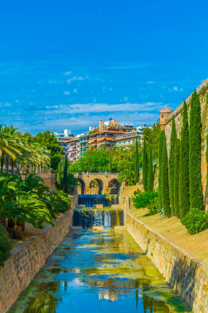 istock Channel running through Palma de Mallorca, Spain 1053732670