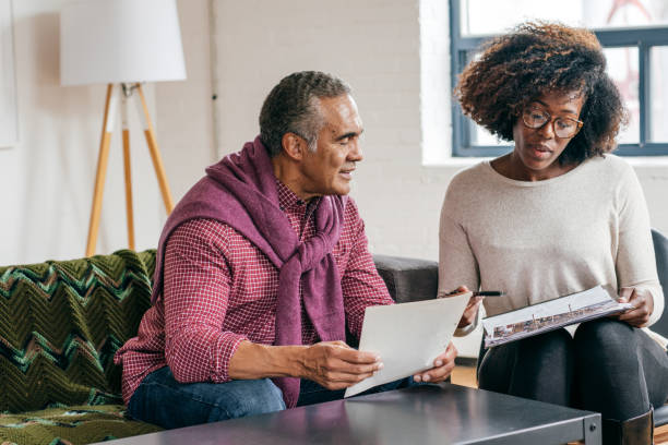 istock Senior men and tax filling 1053736250