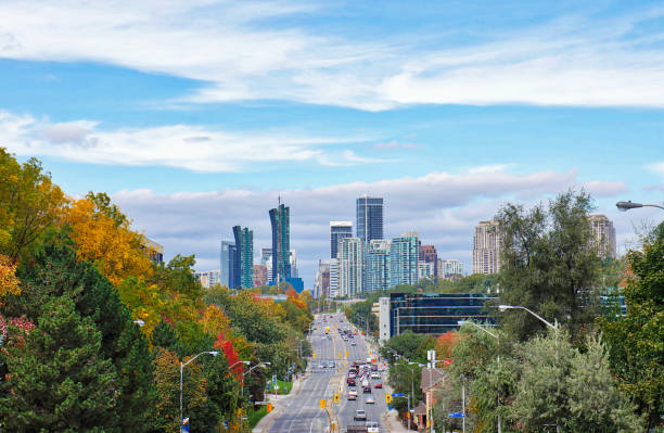 Toronto, Panoramic View of city of North York Toronto, Panoramic View of city of North York northern ontario stock pictures, royalty-free photos & images