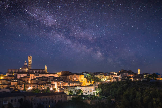 istock Milky Way over Siena, Italy 1053741308
