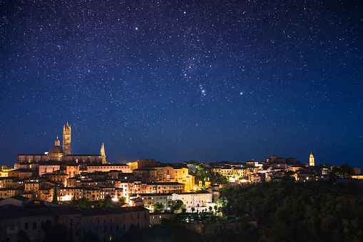 Siena Skyline during a summer night\n\nTuscany, Italy