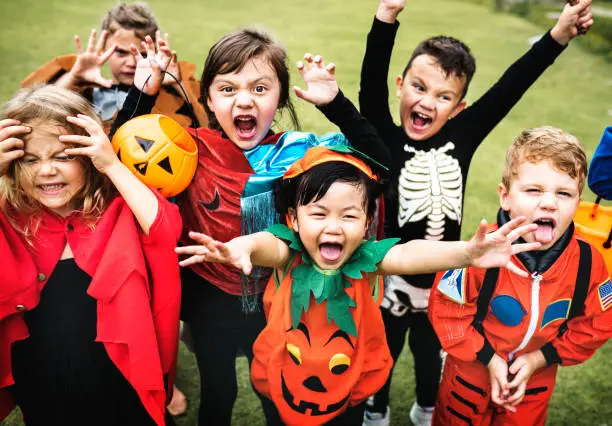 Photo of Little kids at a Halloween party