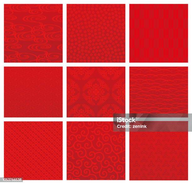 Red Cultural Pattern Chinese Red Traditional Patterns Stock Illustration - Download Image ...