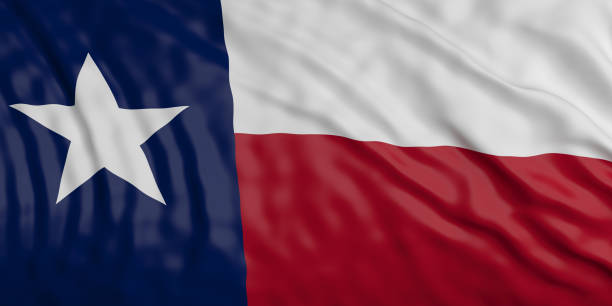 istock Texas waving flag background. 3d illustration 1053768316