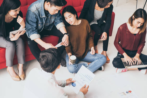 istock Group of students are discussing the university project 1053768628