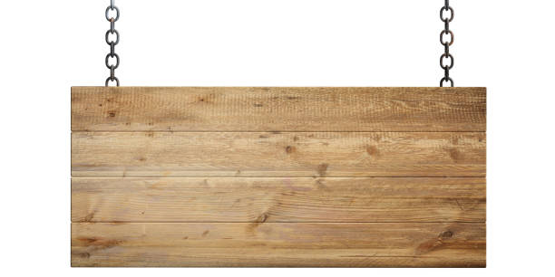 istock Wooden blank sign isolated on white background. 3d illustration 1053769200