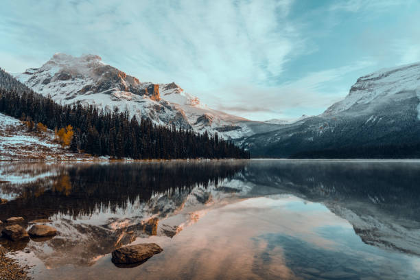 istock Scenic view of mountains at Emerald Lake 1053776508