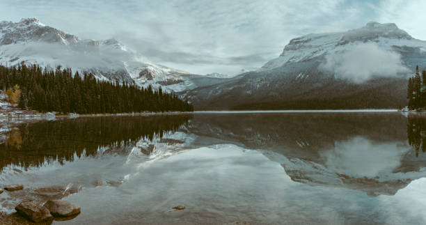 istock Scenic view of mountains at Emerald Lake 1053776668