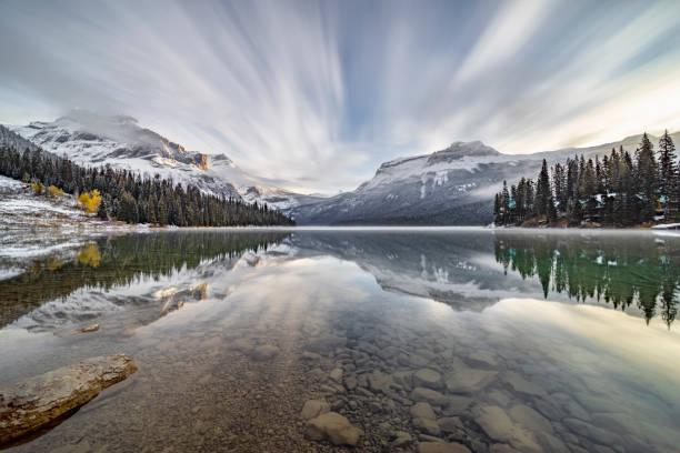 istock Scenic view of mountains at Emerald Lake 1053777212