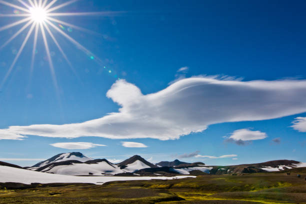 Bird Cloud over iceland stock photo