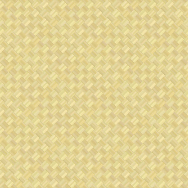 illustrazioni stock, clip art, cartoni animati e icone di tendenza di motivo di vimini. illustrazione senza soluzione di continuità. - seamless bamboo backgrounds textured