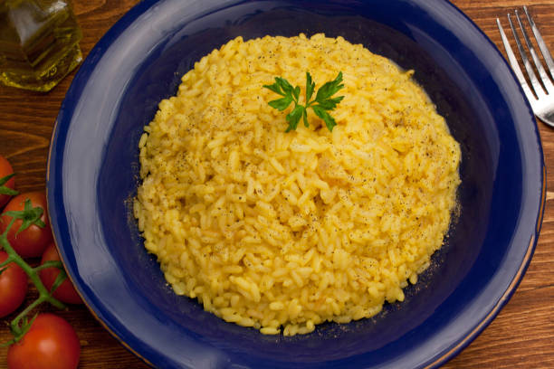 istock Rice and saffron - Risotto alla milanese 1053786454
