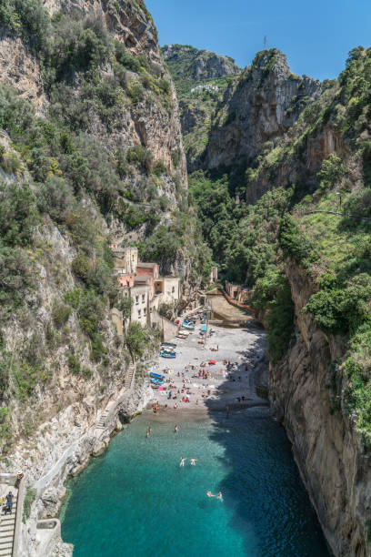 istock Italy. Secluded beach on the Amalfi Coast. 1053807332