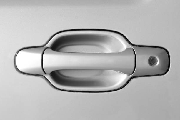 istock Car door handle of silver. Handle for opening car door 1053809024