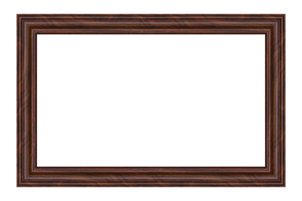 istock antique wood picture frame isolated on white background 1053809102