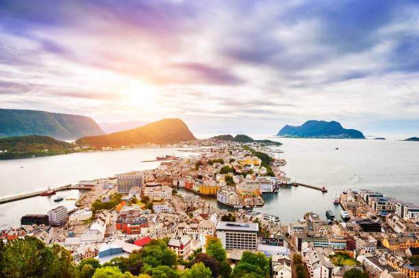 istock Panoramic view of Alesund, Norway 1053814276