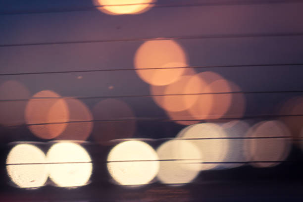 Night traffic light blurred or bokeh background. The city lights background.