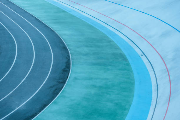 istock geometric background with color lines at stadium 1053826702