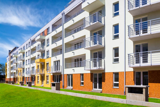 istock Modern apartment building architecture, Warsaw, Poland 1053836078
