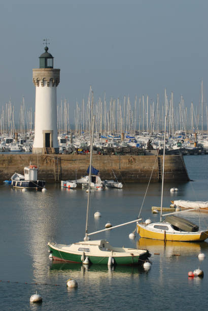 istock Haliguen port lighthouse in Brittany 1053841594
