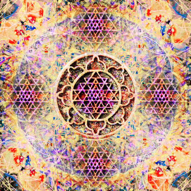 istock Abstract mandala with sri yantra 1053850540