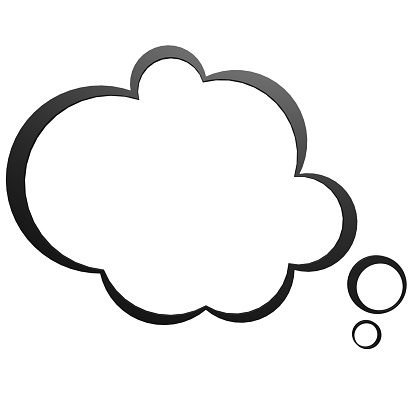 Speech bubbles icon on a grey background. 3d illustration