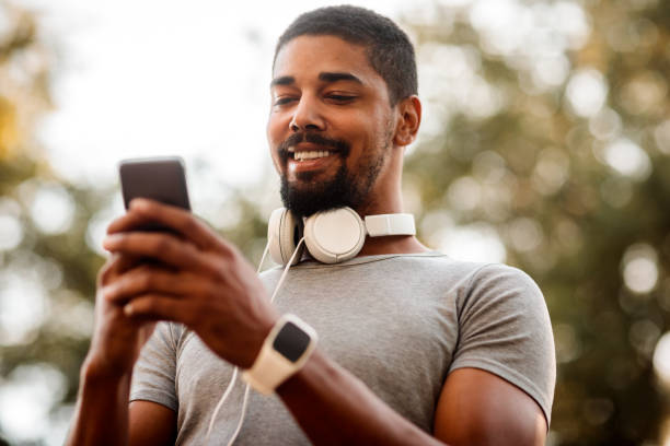 istock Sports person texting messages 1053860566