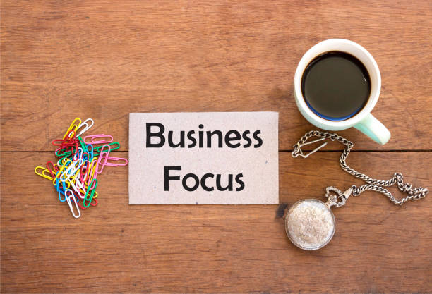 istock Conceptual hand writing showing Business Focus in small paper 1053862804