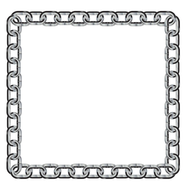 istock square frame made of shiny metal chain. isolated on white background 1053876254