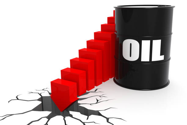 istock Oil price suddenly fall through the floor 1053886302